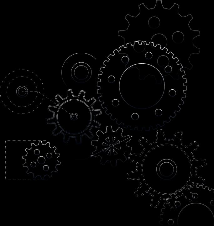 Mechanical gears illustration